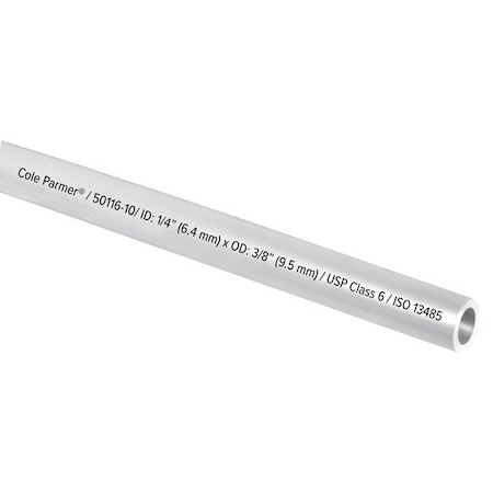 Cole Parmer TPE Tubing, Clear, 1/4in ID x 3/8in OD; 50 Ft CP-FLXC4-6